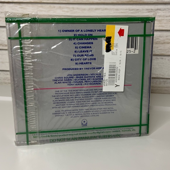 Yes 90125 Album Audio CD Preowned - Picture 2 of 3